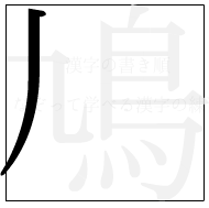 漢字の書き順 漢字の鳩の1画目
